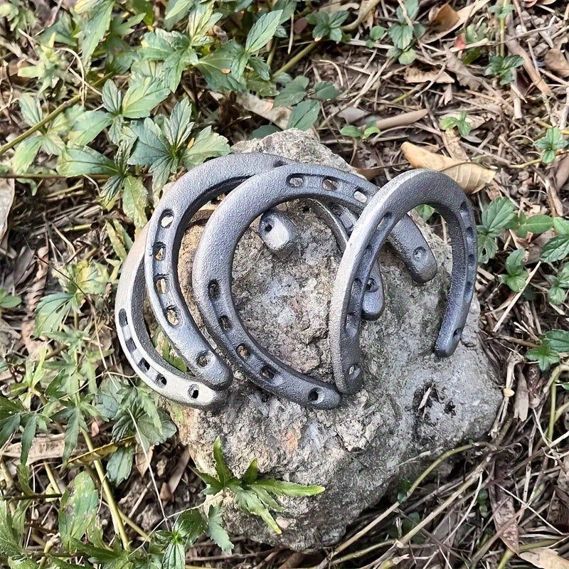 Set of 2 Cast Iron Horseshoe Crafts for DIY Projects