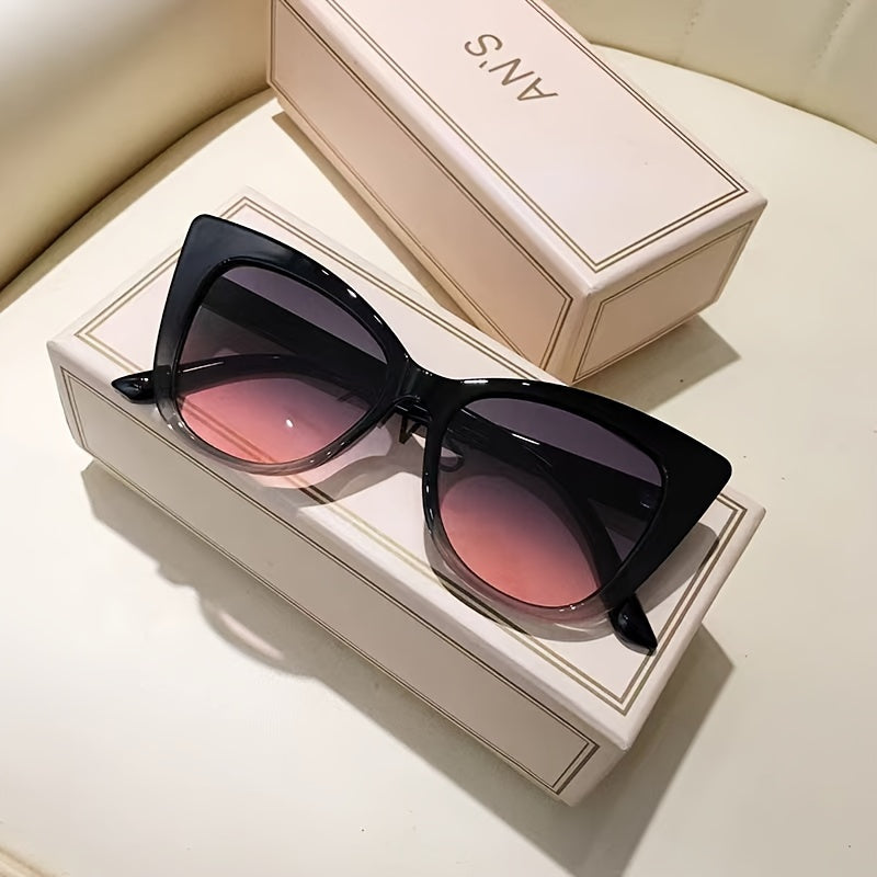 Women's Cat Eye Sunglasses with Gradient Color and Stylish Frame