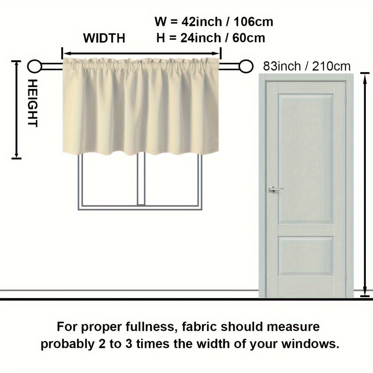 Blackout Heat Insulation Curtain Rod for Kitchen Living Room Bedroom Home Decor