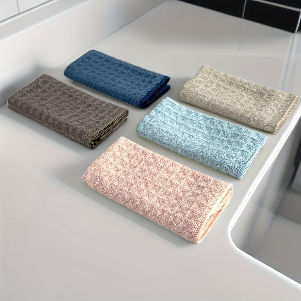 Microfiber Waffle Weave Cleaning Cloths 4/8 Pack, Super Absorbent Kitchen Towels