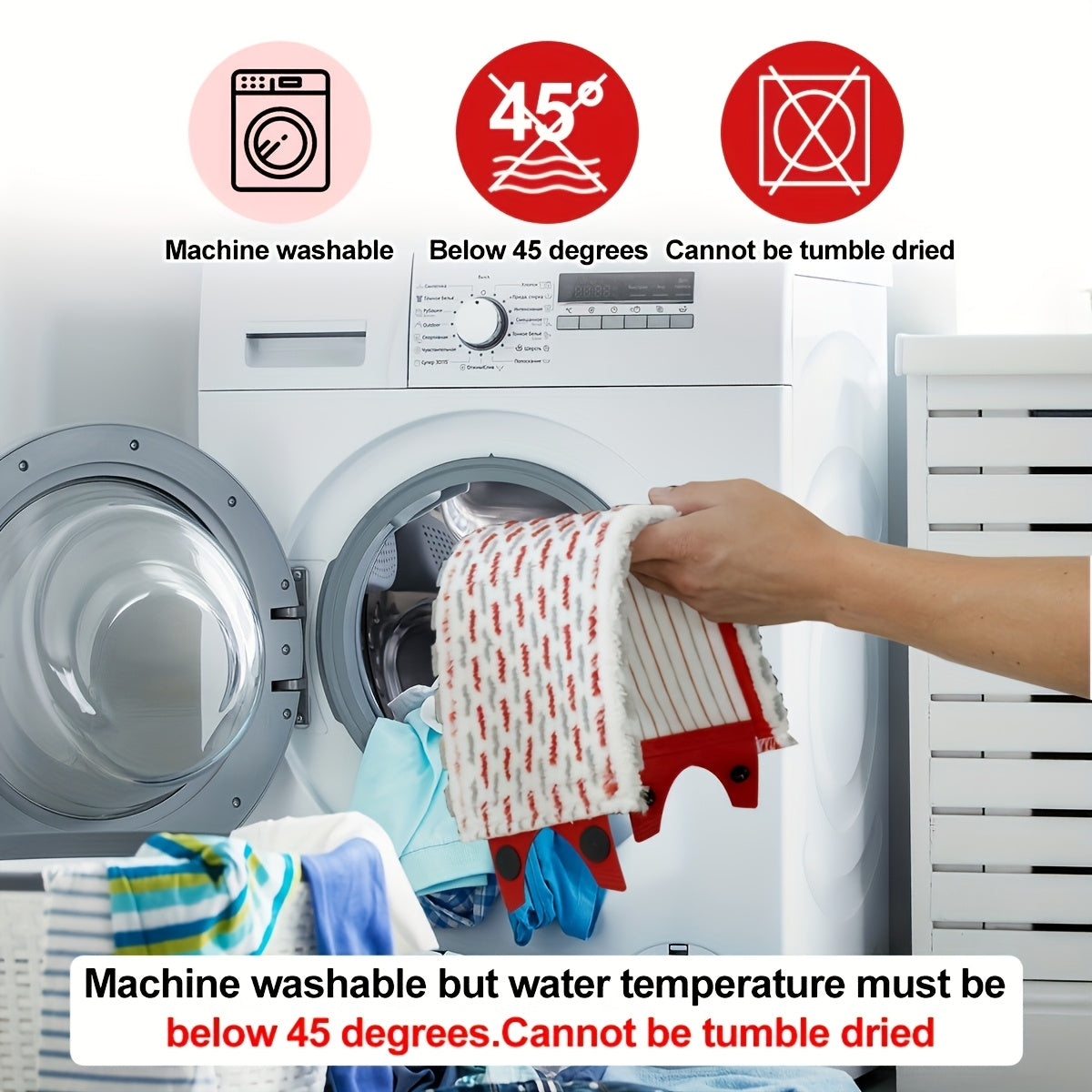 Microfiber Mop Replacement Pads for Flat Head Attachments 1-Pack