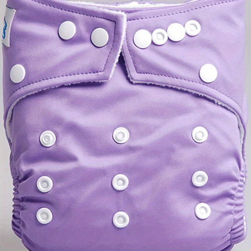 Reusable Cloth Diapers for Babies Waterproof Highly Absorbent Adjustable Fit 2.27-14.97kg Pocket Style Light Blue Dark Brown Purple