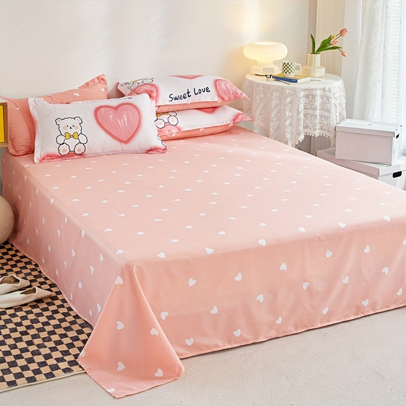 Conjunto de ropa de cama Love Bear para todas las estaciones con funda de edredón, fundas de almohada y sábanas ajustables