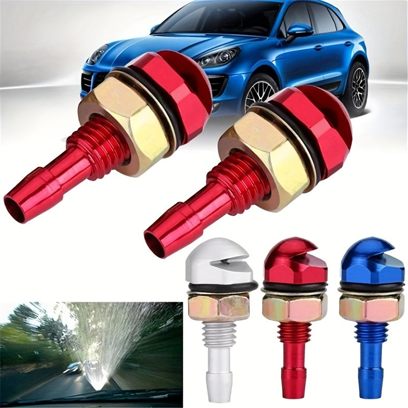 Universal Aluminum Alloy Windshield Washer Nozzles Golden Mist Spray Heads