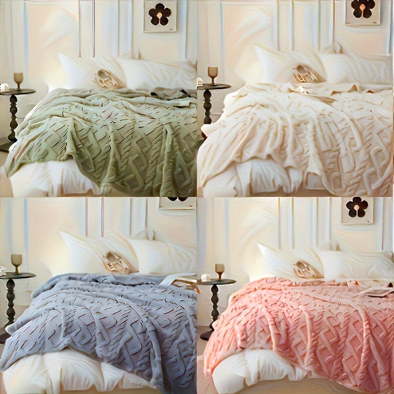 Hypoallergenic Plush Air Conditioning Blanket for All Seasons 300-350gsm