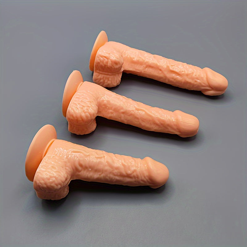 Female Silicone Realistic Dildo with Suction Cup for Vaginal and Anal Pleasure