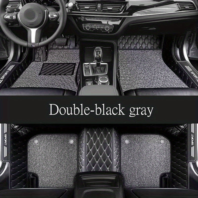Car Floor Mat Waterproof PU Double Layer Trunk Mat for SUV Cargo Protection