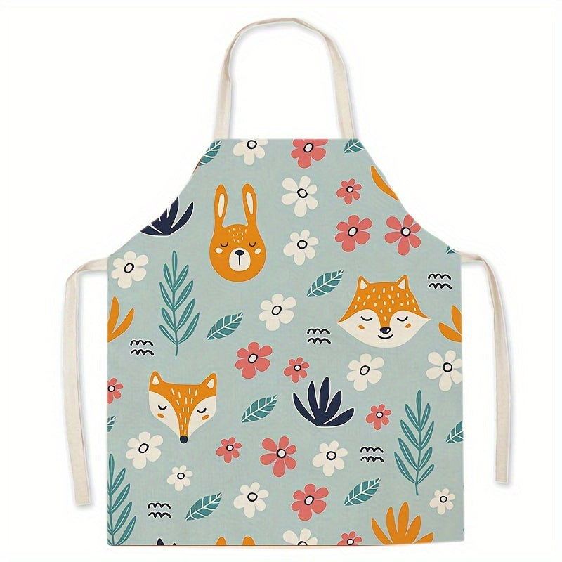 Delantal de poliéster con protección resistente a aceite y manchas para cocinar y asar