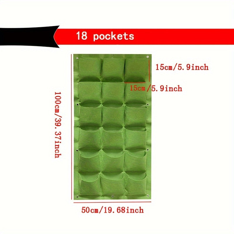 Vertical Wall Planter Bag with 18/25/36/49/64/72 Pockets Indoor Outdoor Gardening
