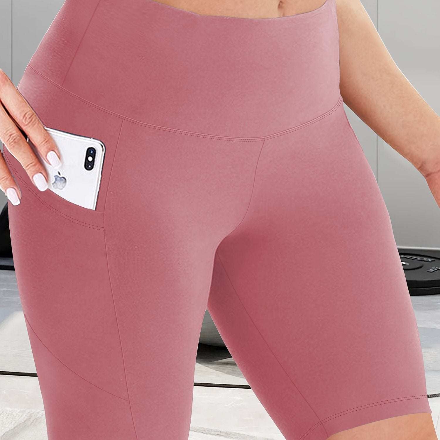 Women's High-Waist Shaping Shorts Black Tummy Control Mid-Thigh