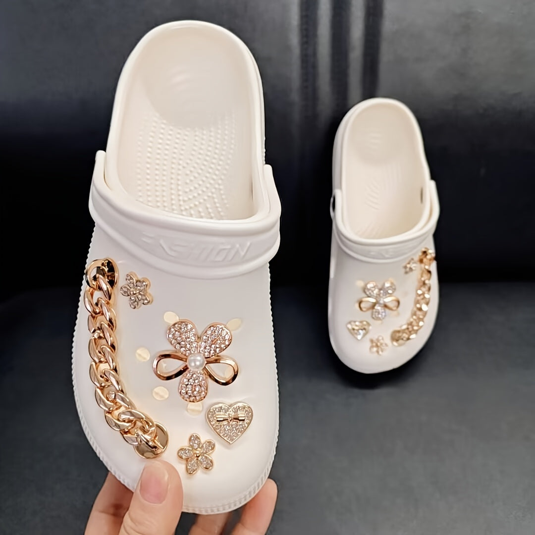 Women's Oversized Black and White Shoes Lightweight EVA Casual Comfort