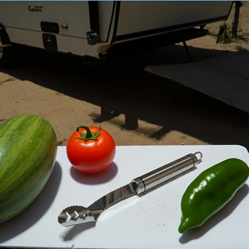 Stainless Steel Pepper Corer with Dust Collector for Home and RV Kitchen