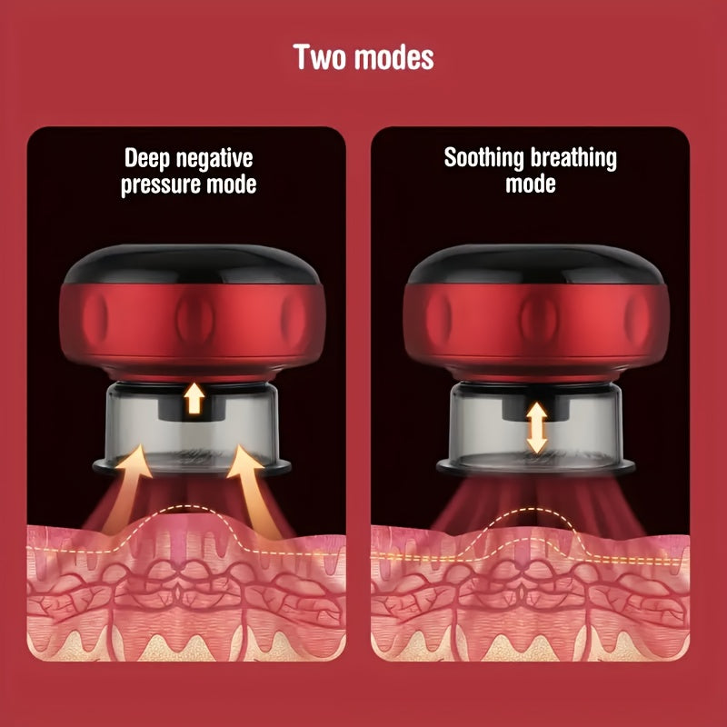 Set de ventosas eléctricas con máquina inteligente dinámica, 12 niveles de temperatura, masajeador de succión para celulitis