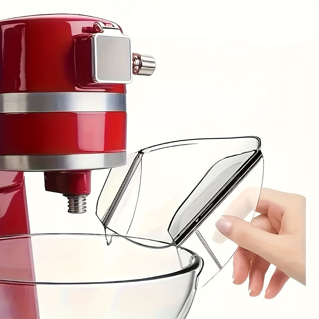 Adjustable Transparent Plastic Mixer Bowl with Pour Spout for Mess-Free Baking