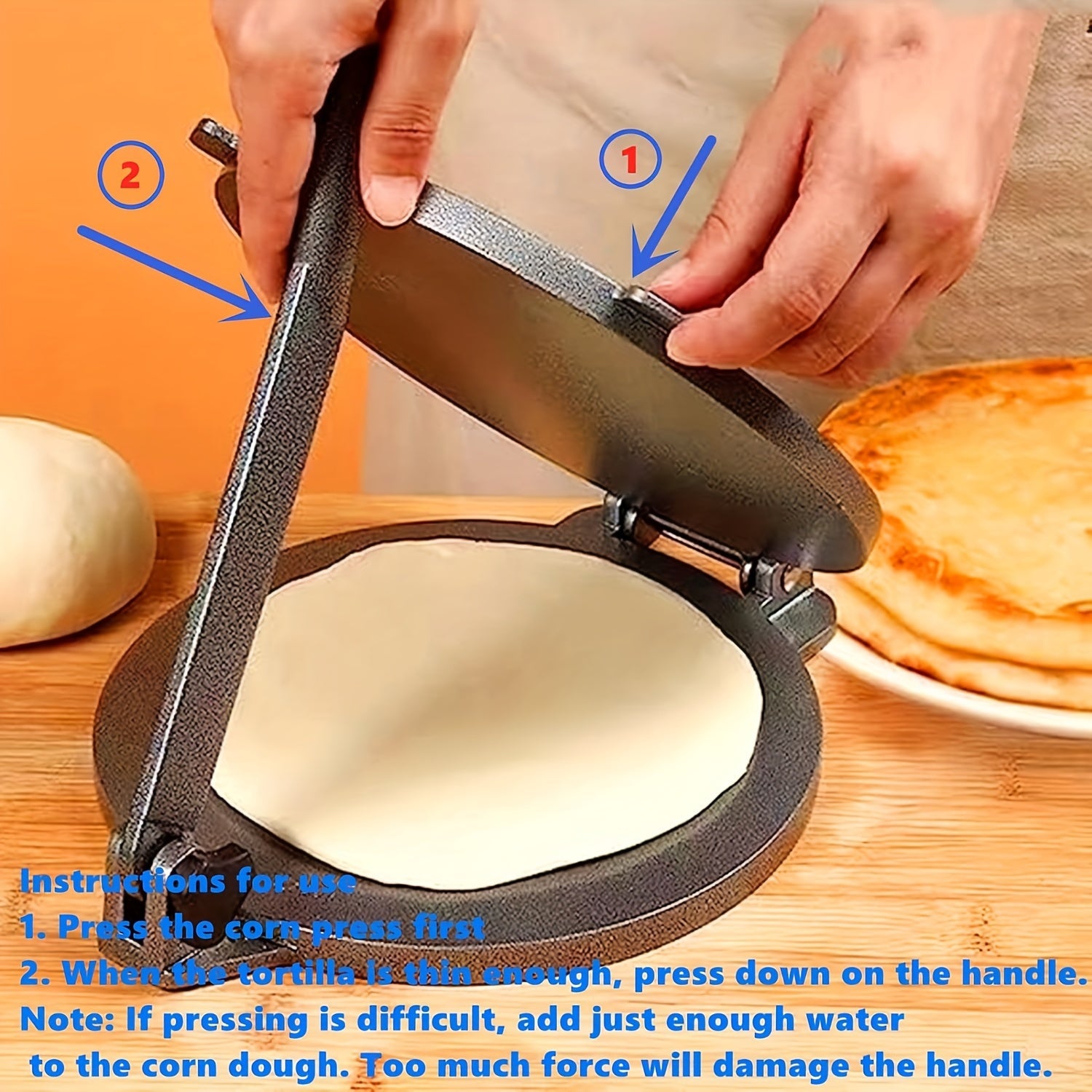 Manual Aluminum Pancake Maker for Homemade Crepes and Breakfast