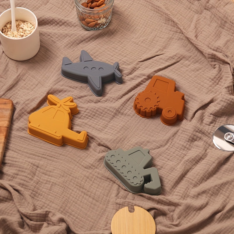 Hailian silikon qum o'yinchoq to'plami bolalar uchun - Avtomobil, samolyot, ekskavator va vertolyot plyaj o'yin modellari - Aralash ranglar, elektrsiz - Plyajda qiziqarli vaqt o'tkazish uchun mukammal!