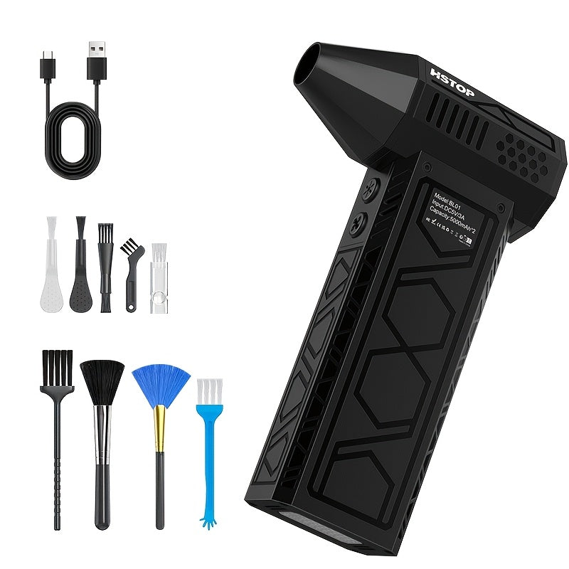 Mini soplador de aire inalámbrico de 13000 RPM, recargable por USB, portátil para limpieza de polvo