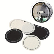 Bass Drum Protective Patches for Single Double Pedal White Black Pack of 2