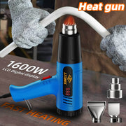 220V Digital Hot Air Gun with Four Nozzles for Thawing Pipes and Heat Shrink