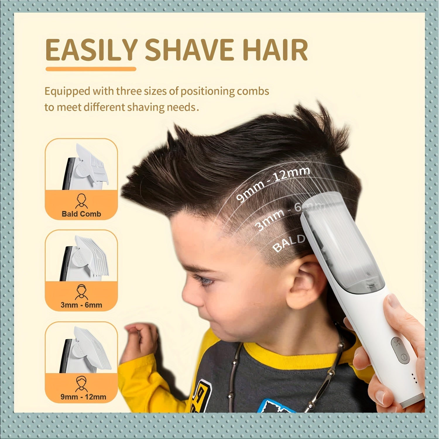 YAFULL Ultra-Tinch Elektr Soch Qirqish Mashinalari Aqlli Chang Olish Tizimi Bilan - USB Qayta Zaryadlanadigan, O'smirlar Uchun Professional Tana va Soch Qirqish To'plami - Yoshlar Uchun Ideal Onalar Kuni Hediye