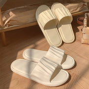 Women's EVA Slip-On Slippers, Anti-Slip, Odor-Resistant, Beige Indoor Shoes