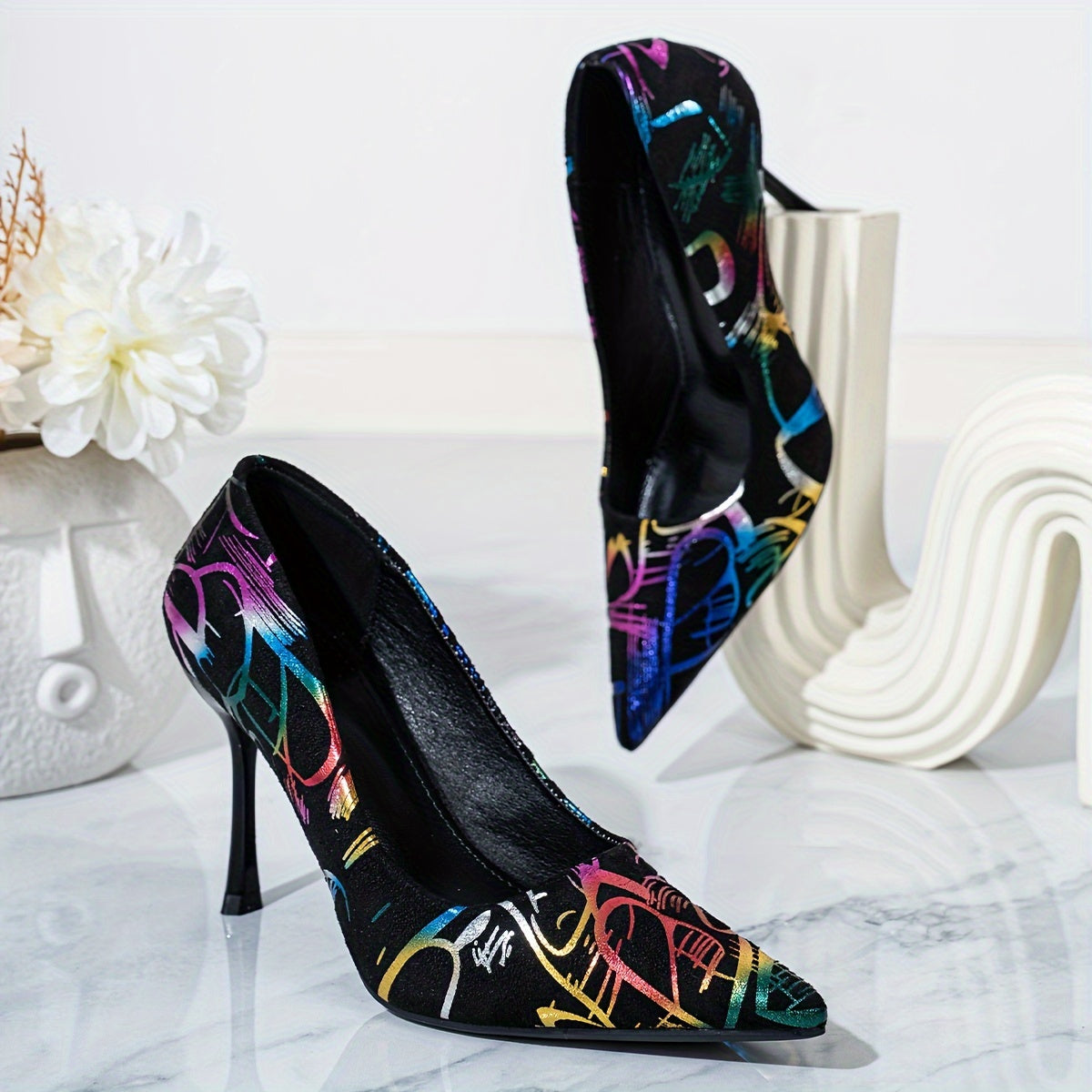 Ayollar uchun rang-barang nuqtali botiqli yuqori poyafzal katta o'lchamdagi klub poyafzallari