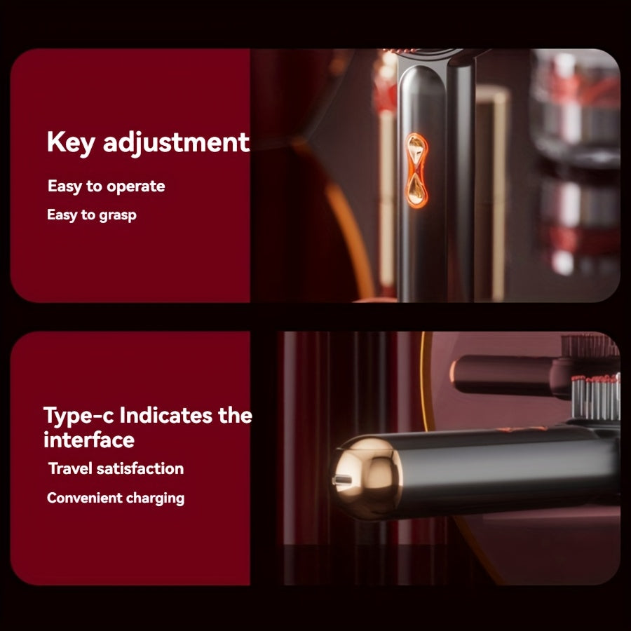 USB Rechargeable Scalp Massager Comb with Essential Oil Applicator, 3 Vibration Modes