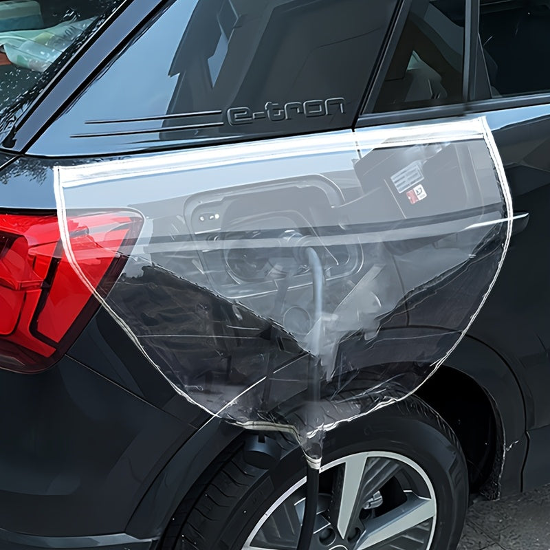 Universal Waterproof PVC EV Charging Port Cover Dustproof Rainproof Auto Accessory