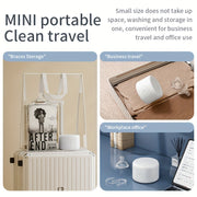 Portable USB Rechargeable Denture Cleaner with 50KHz Vibration and Long-Lasting Battery