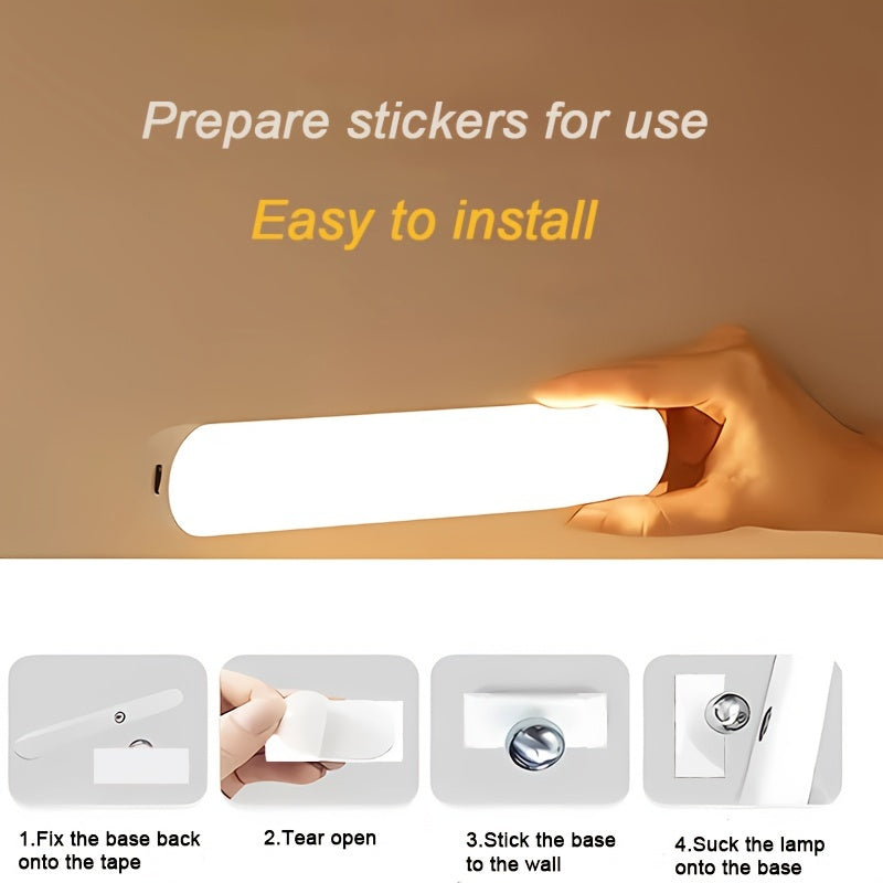 LED Vanity Mirror Lights with Touch Control, 360° Rotation, Rechargeable Battery