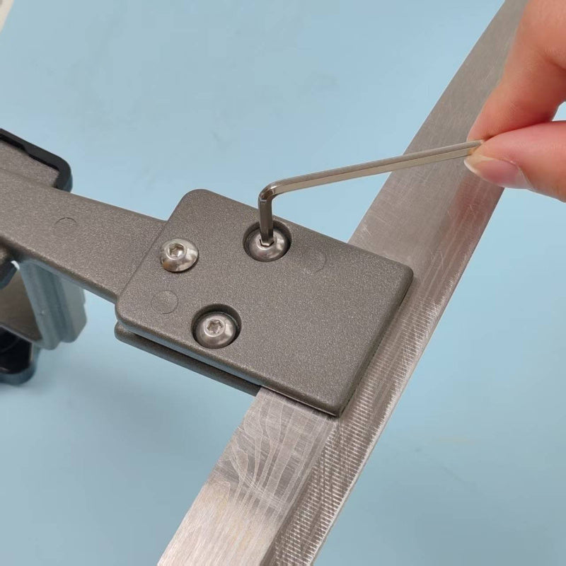Afilador de cuchillos de cocina manual ajustable con mango de placa metálica para un ángulo preciso
