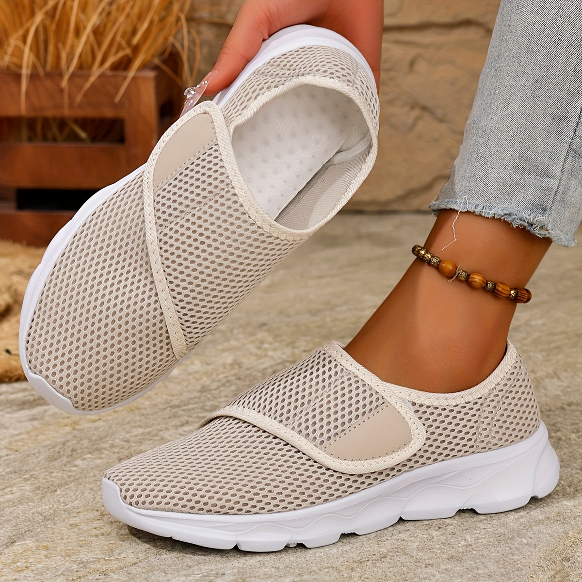 Unisex Orthopedic Sneakers for Wide Swollen Feet Adjustable Soft Soles