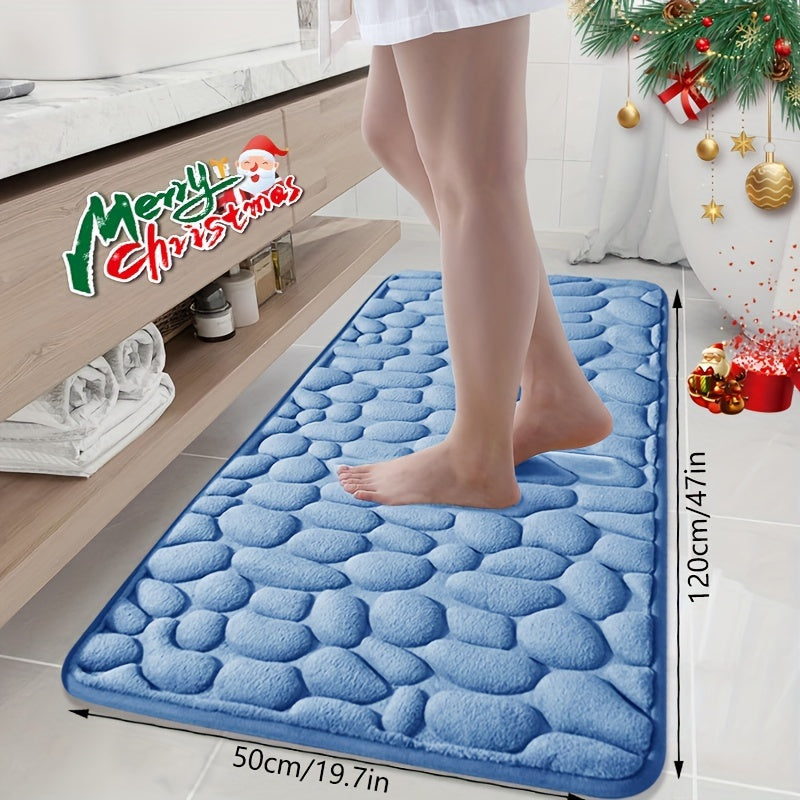 "Xotira Ko'pikli Hammom Gilami To'plami, Yuqori Singdiruvchan, 25D Ko'pik Qattiqligi, Yumshoq Sirpanmaydigan Hammom Gilami Ichki Foyda Uchun, Mashinada Yuvish Mumkin, Kirish Joyi, Xona va Bayram Rojdestvo Bezaklari Uchun Mukammal - Polyesterdan Yasalgan"