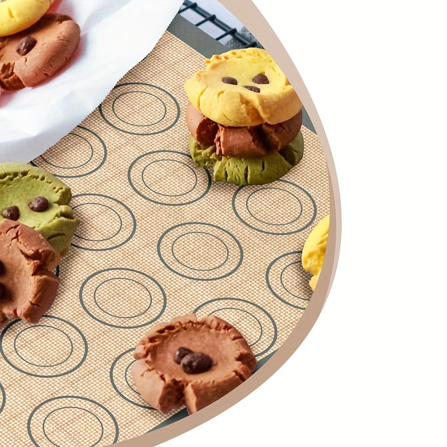 Set of 2 Silicone Baking Mats Non-Stick Reusable Heat Resistant for Cookies Macarons Bread