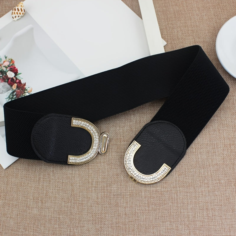 Women’s Rhinestone Buckle Corset Belt for Jeans Pants Dresses