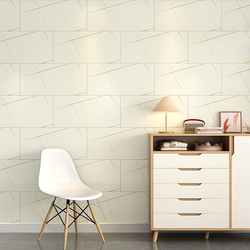 Adhesivos de pared de PVC impermeables, pegatinas autoadhesivas de imitación de azulejos de mármol para cocina y baño