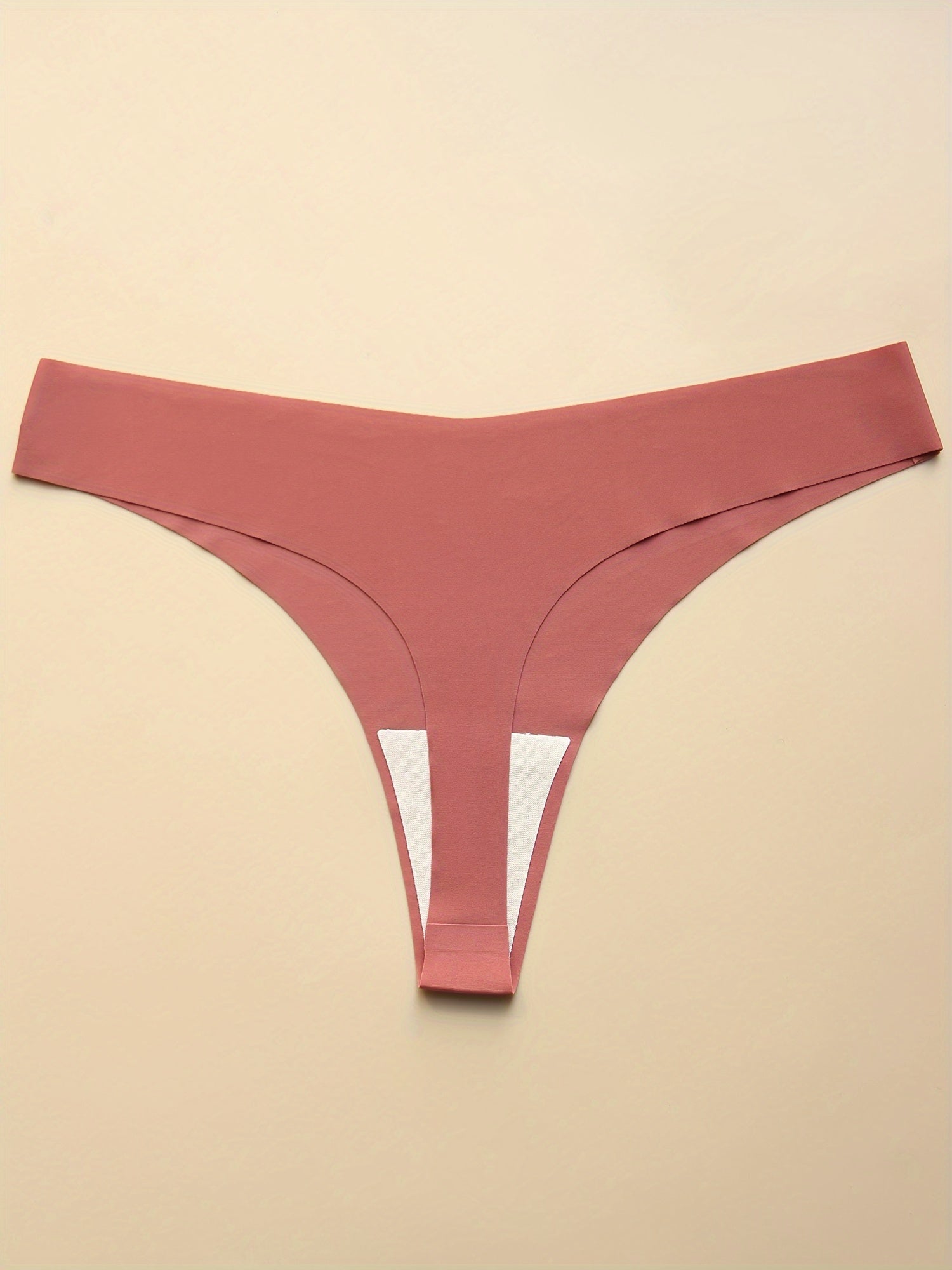 12 Pcs Women's Seamless Low Waist Thongs Hipster Lingerie Solid Color