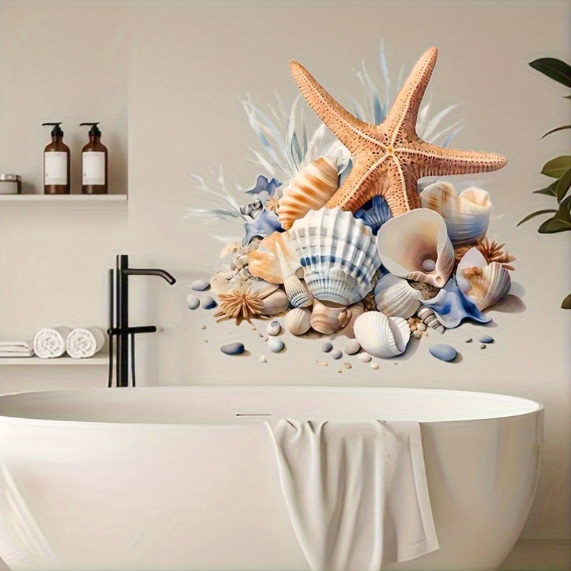 Toilet Seat Decal Summer Beach Design Ocean Theme Easy to Apply