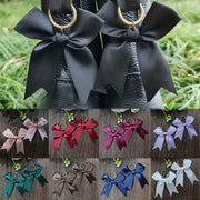 2PCS Satin Bow Boot Charms Zinc Alloy Shoe Decorations for Valentine Mardi Gras