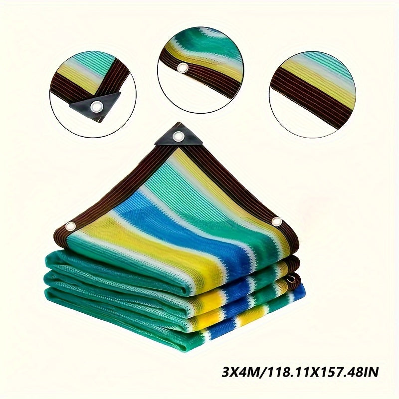 Outdoor UV Protected Sun Shade Mesh with Reinforced Edges and Grommets