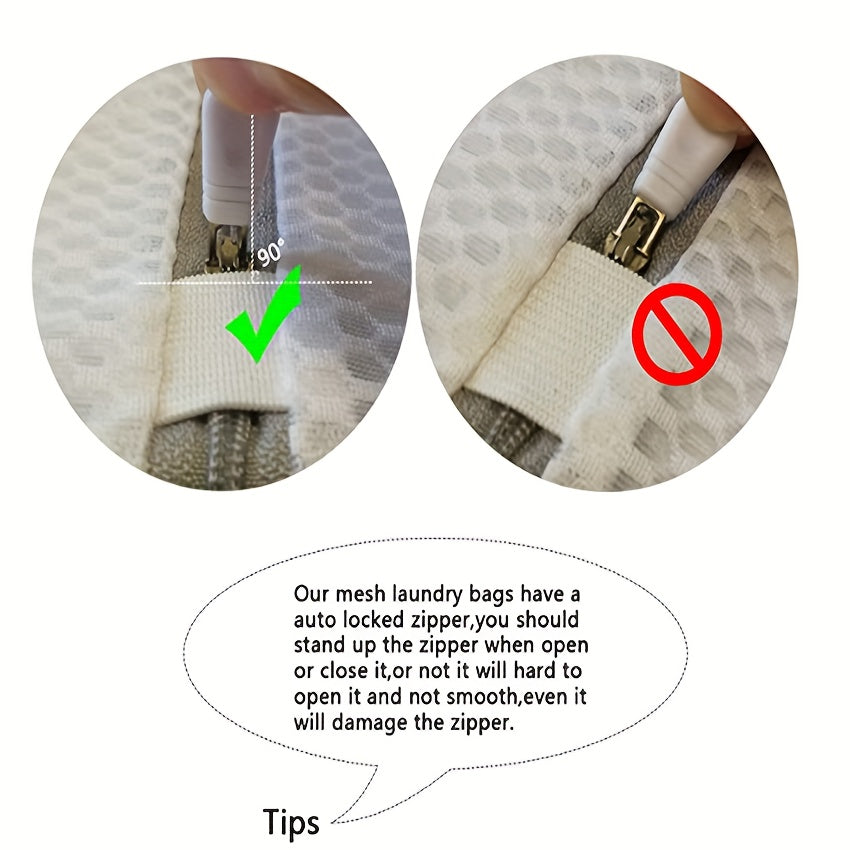 Juego de 2 bolsas grandes de lavandería con diseño de malla para lavar prendas delicadas y ropa de cama