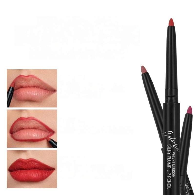 Lápiz delineador de labios mate a prueba de agua para mujer, de larga duración, rojo, 12 tonos