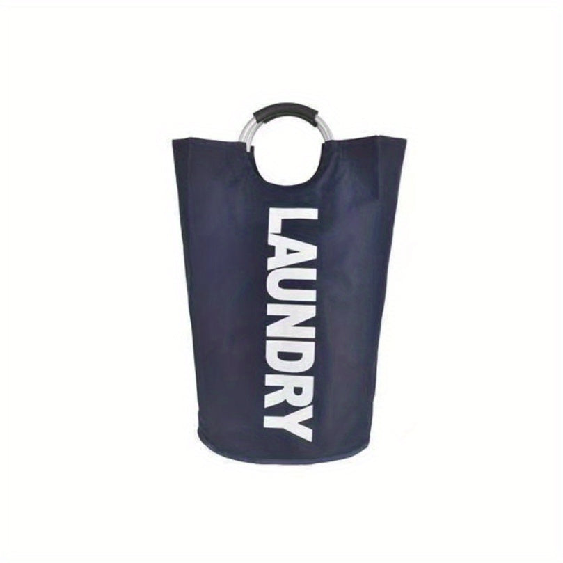 Gran cesta de ropa plegable de 82L con soporte para dormitorios y baños