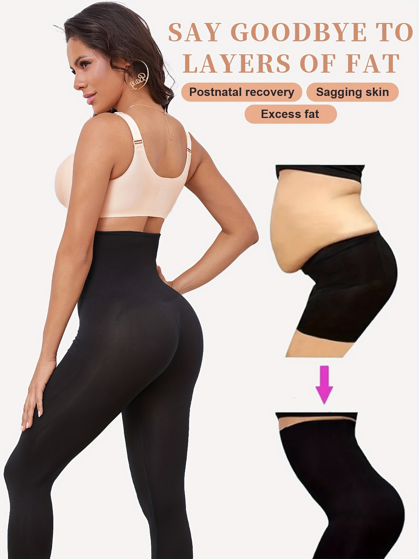 Women's Seamless Butt Lifting Shaping Pants High Waist Tummy Control Breathable Jegging 2 Pack