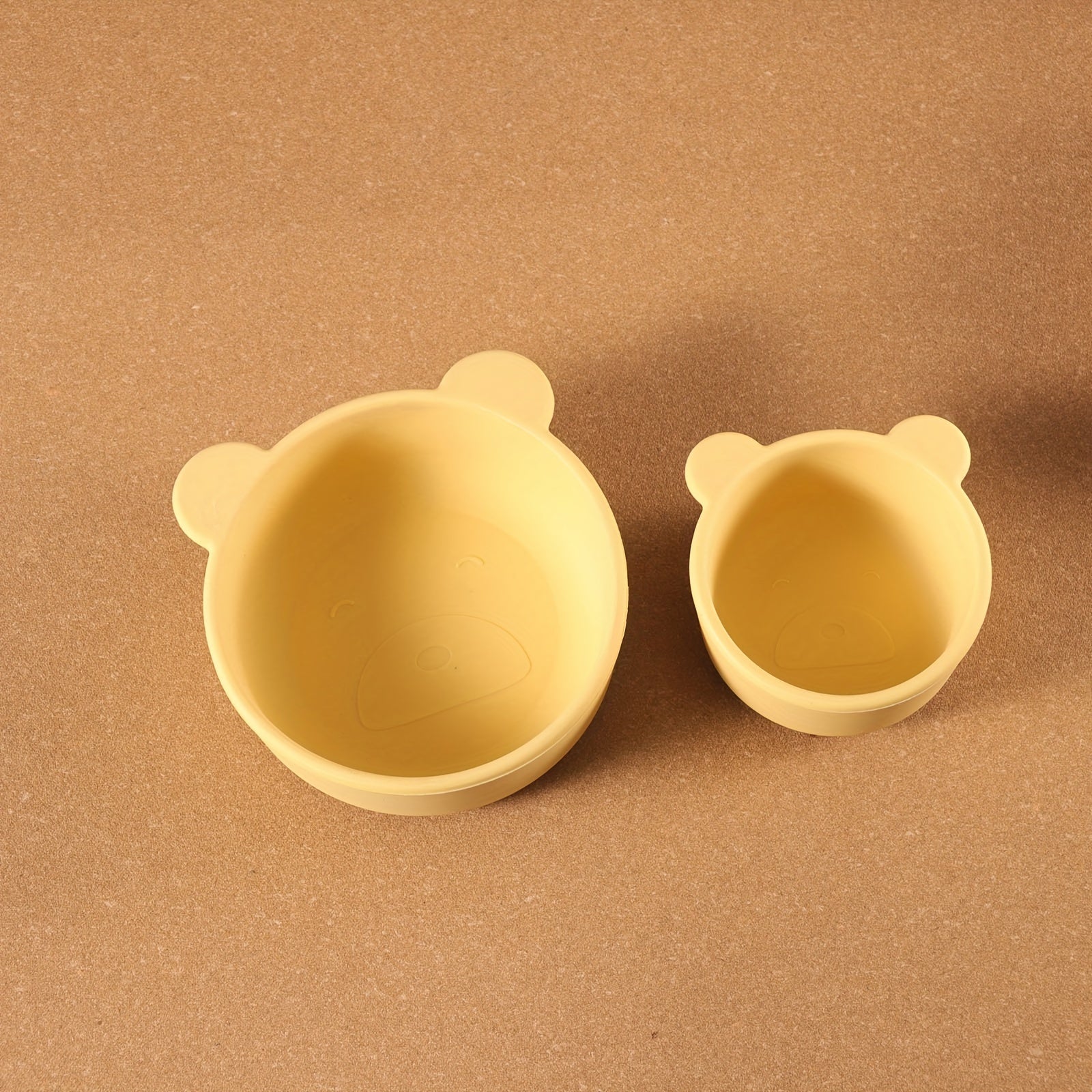 Kids Silicone Feeding Set with Bear-Shaped and Snack Bowls BPA-Free Food-Grade Safe