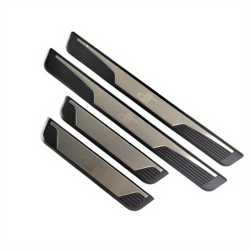 4PCS Car Door Sill Pedal Scuff Plate Cover Auto Exterior Decorative Panel
