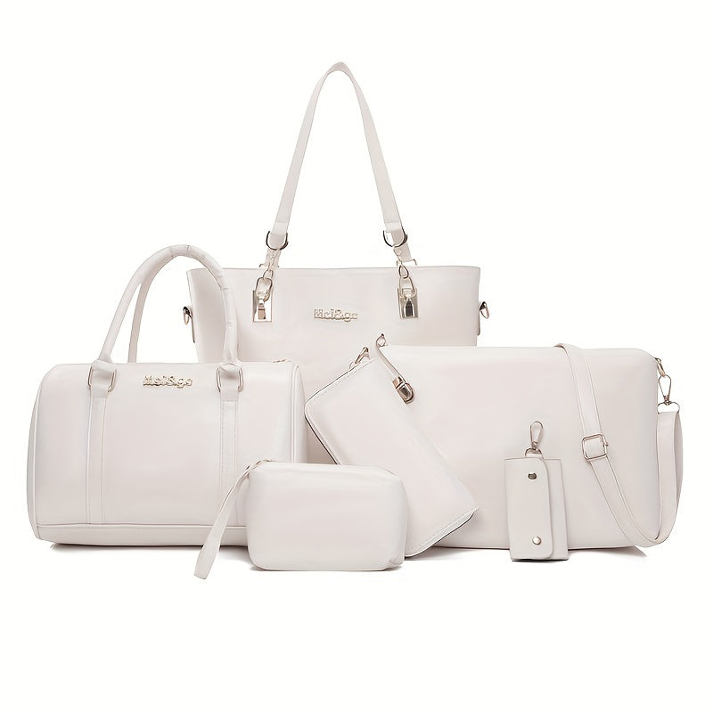 PU Ayollar uchun Ona va Bola Sumkasi Olti Qismli To'plami Katta Hajmli