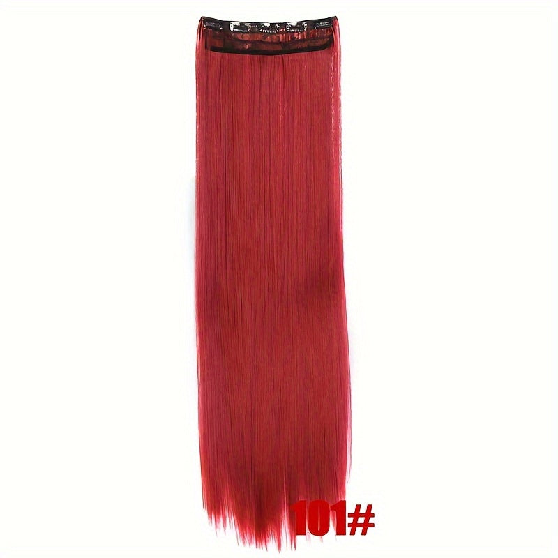 Women's 101.6cm Silky Straight Synthetic Clip-In Hair Extensions for Volume and Length