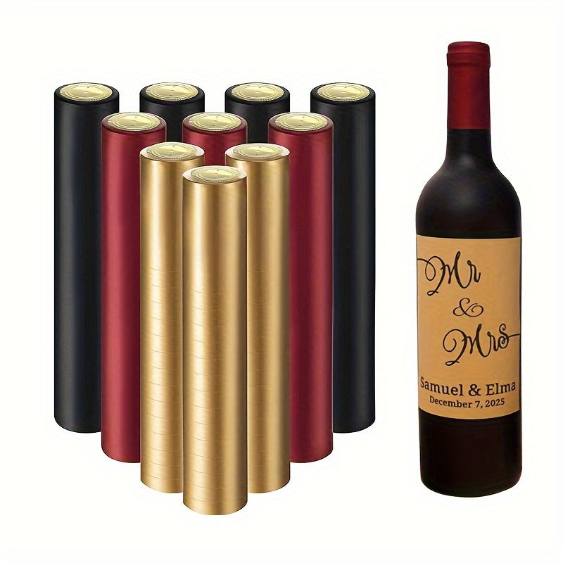 100 Pack PVC Heat Shrink Capsules for Wine Bottles with Tear Tab