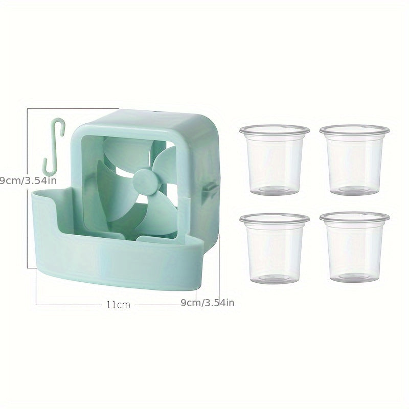 Portable Clip-On Fan Cooler with Ice and Mist Cooling Technology Battery-Free Lightweight Compact Personal Summer Fan